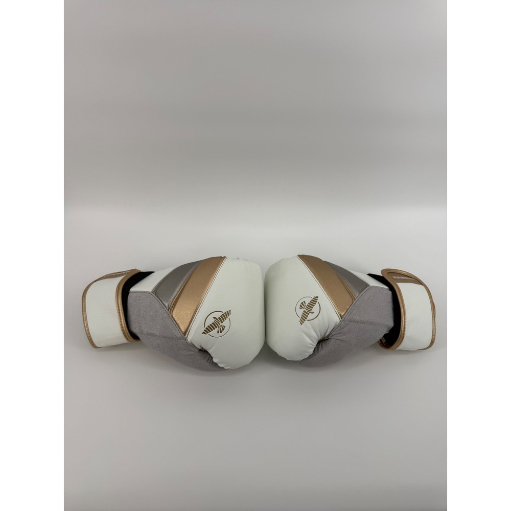Hayabusa Tokushu 10oz Boxing Gloves White Gold Grey Sparring Training MMA